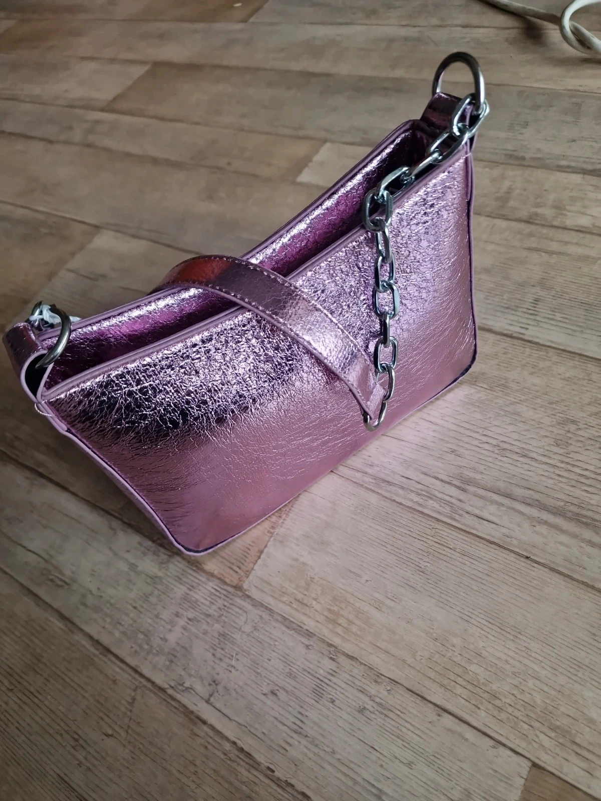 Sac bandoulière rose brillant – photo 2